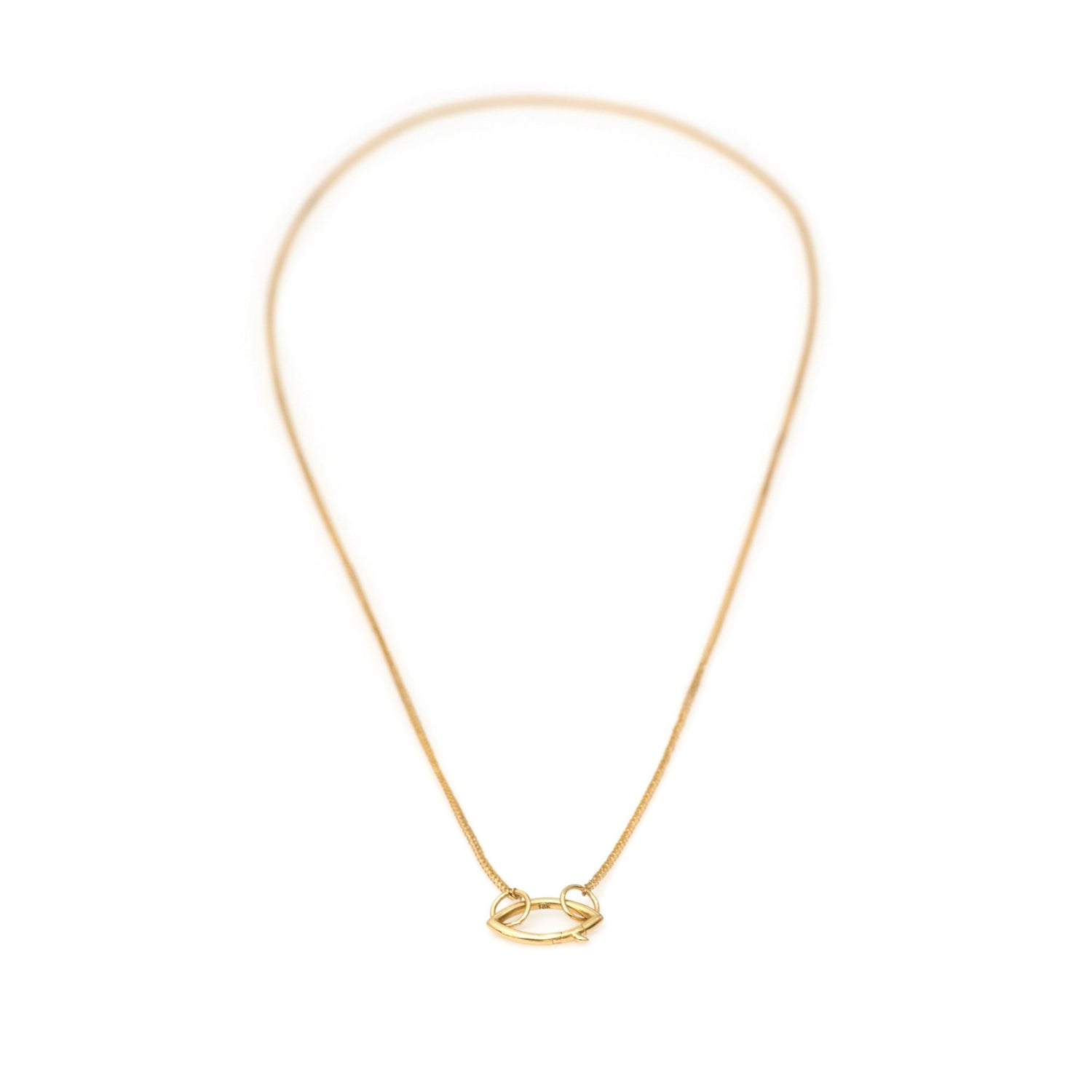 Fisheye Closure Necklace 18k handmade fine jewelry 2