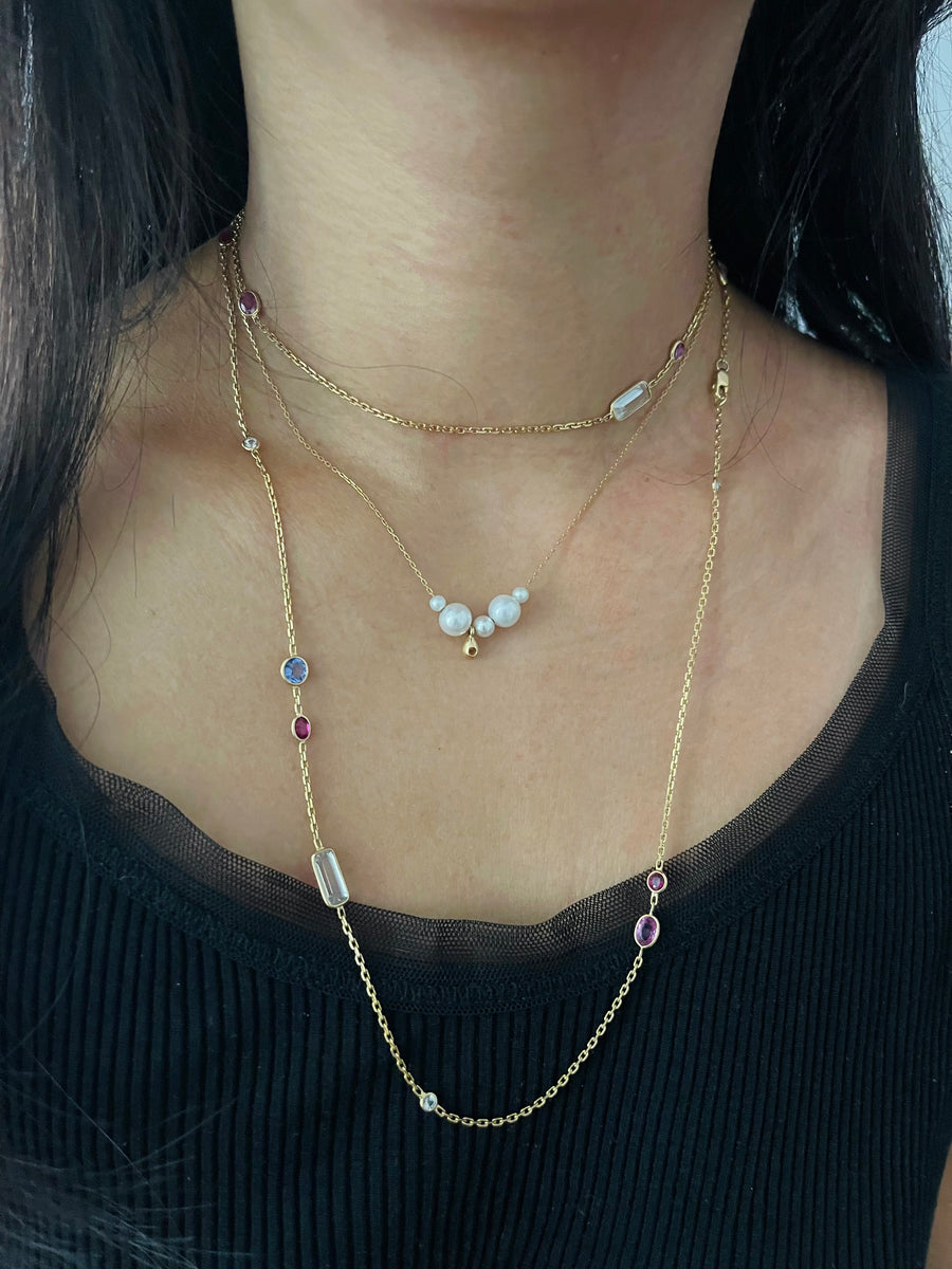 Multi Stone Candy Necklace