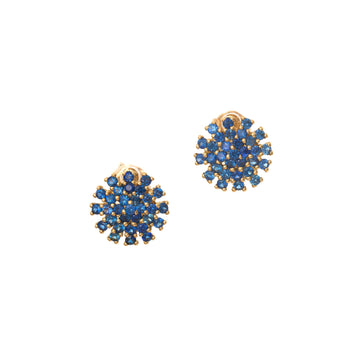 Sapphire Flower Earrings