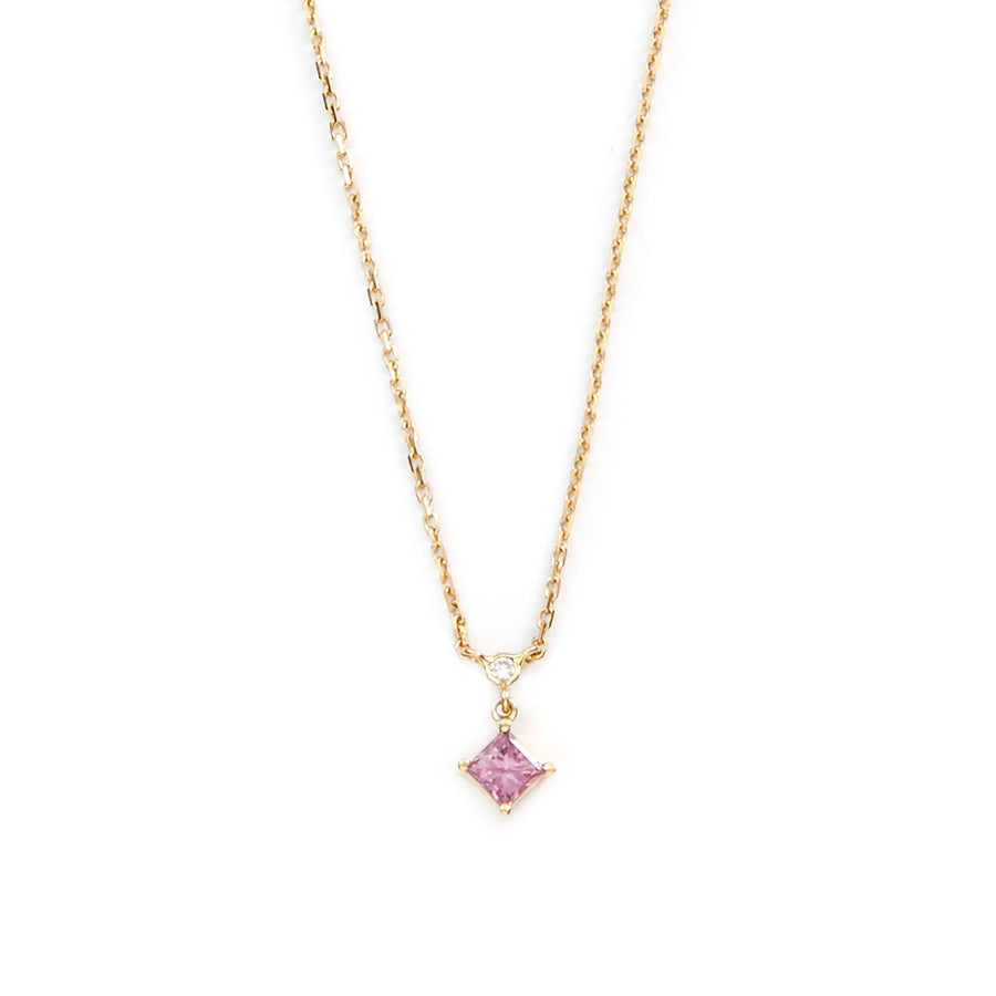 Pink Sapphire & Diamond Whispers Necklace