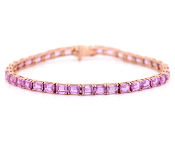 Pink Sapphire supreme Tennis Bracelet