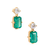 Emerald & Diamond Deco Earrings