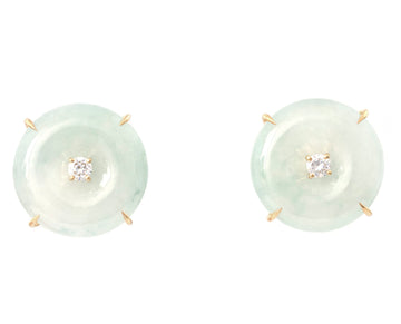 Jadeite & Diamond Earrings