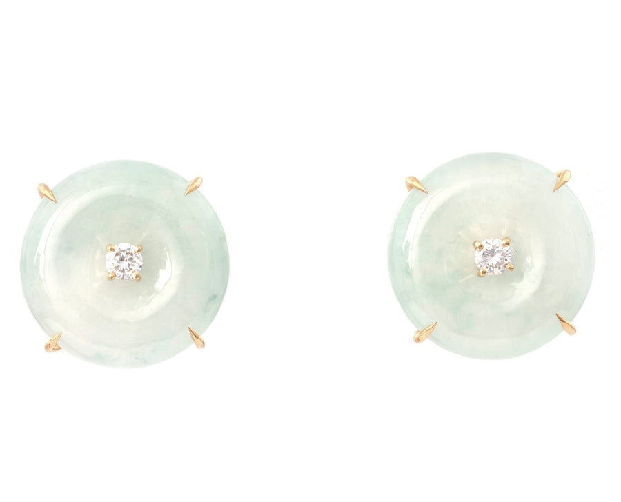 Jadeite & Diamond Earrings