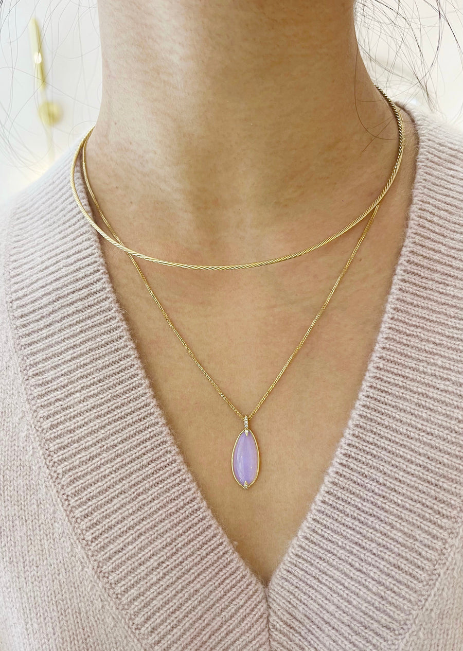 Jelly Opal & Diamond Necklace