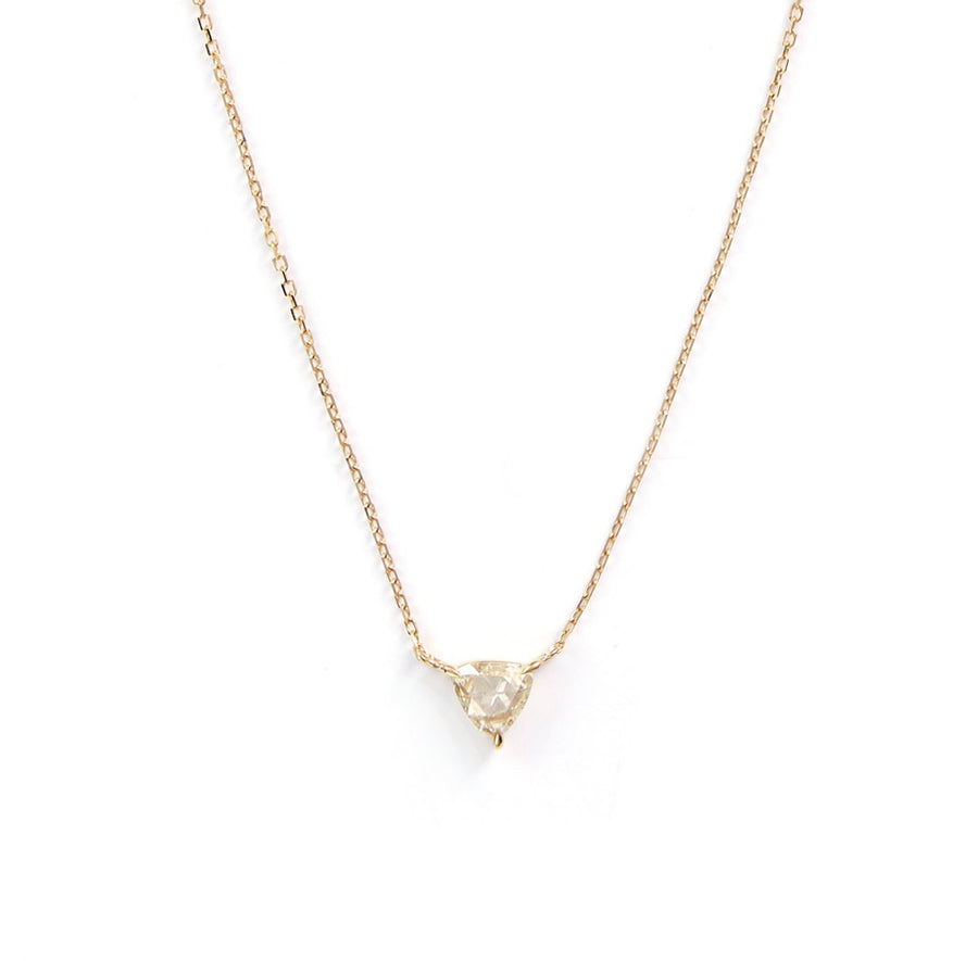 Diamond trillion rose cut necklace