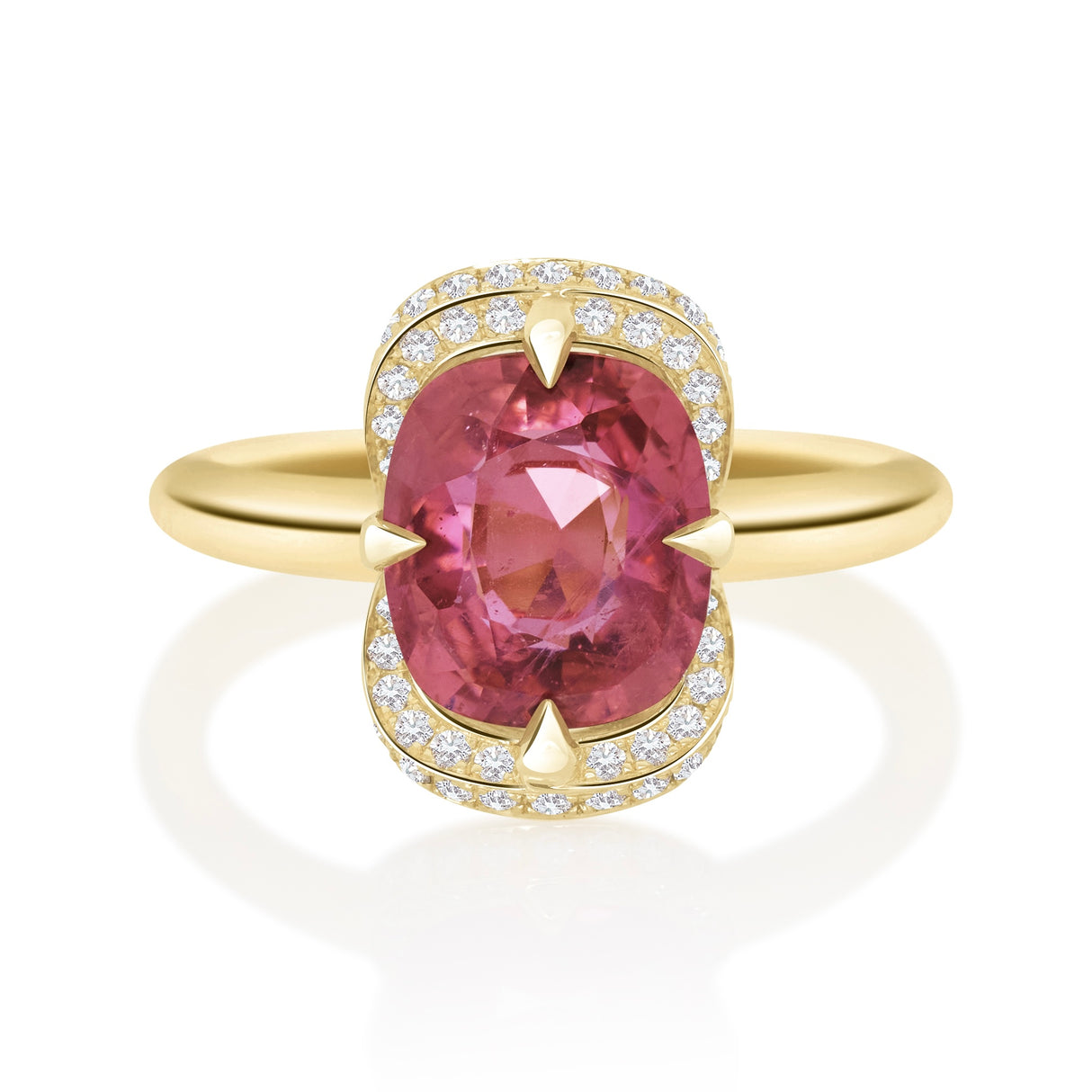 Raspberry Pink Spinel Aurora Ring