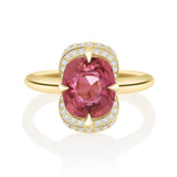 Raspberry Pink Spinel Aurora Ring