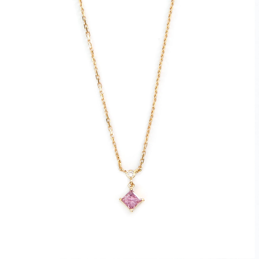 Pink Sapphire & Diamond Whispers Necklace