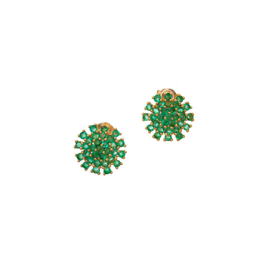 Emerald Flower Earrings