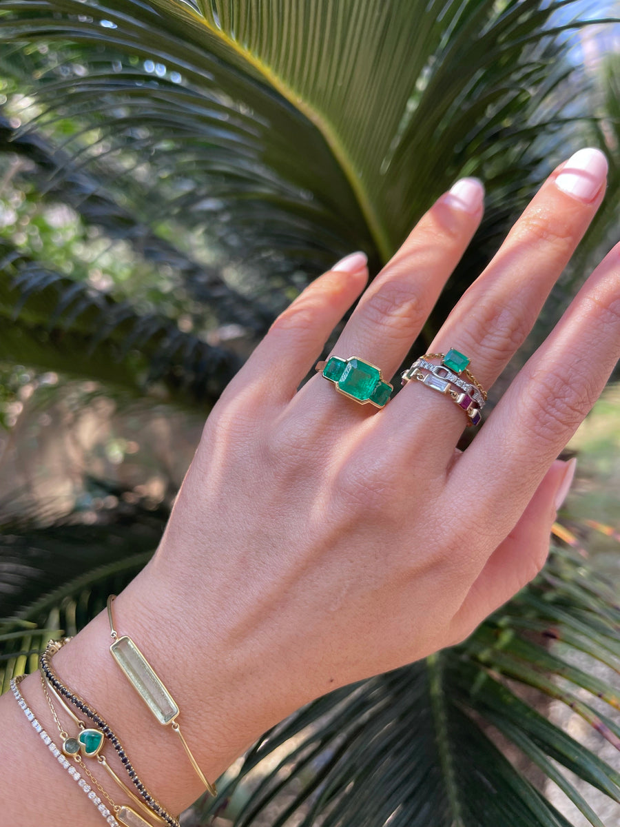 Emerald Tonal Deco Supreme Ring