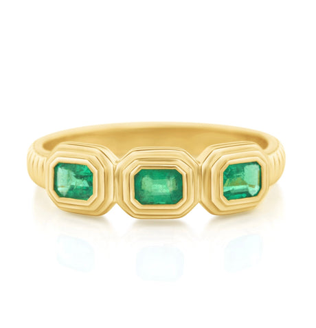 Gemstone Baxter Ring 18k gold  Stackable ring 