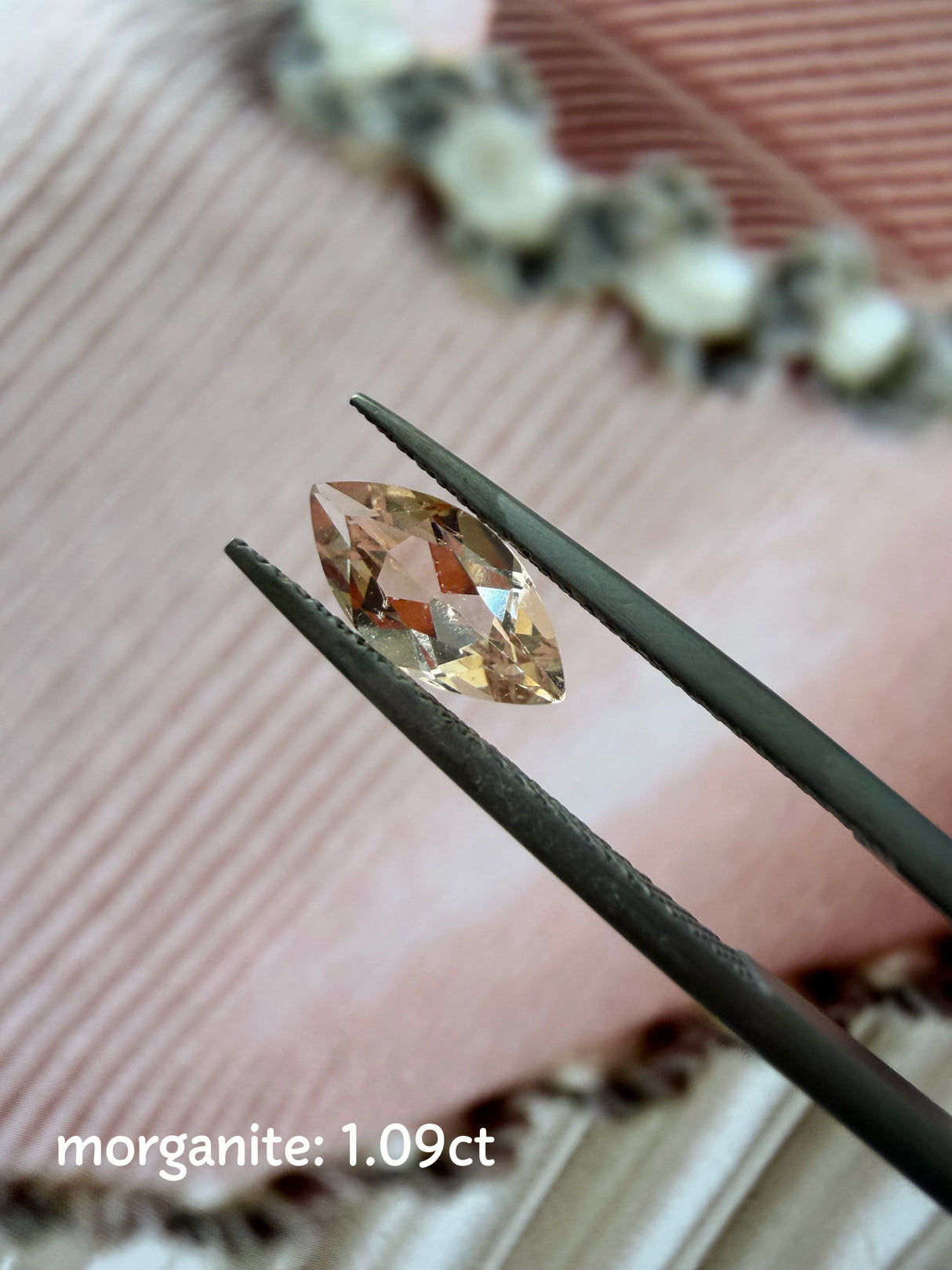 Gemstone Customization Morganite 1.09cts