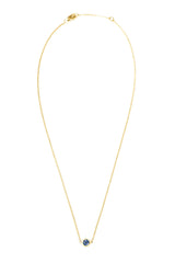Gemstone Petite Button Necklace