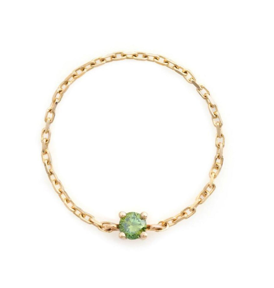 Green Diamond Chain Ring