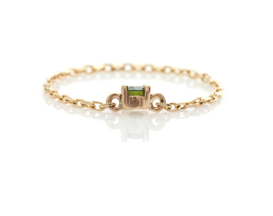 Green Diamond Chain Ring