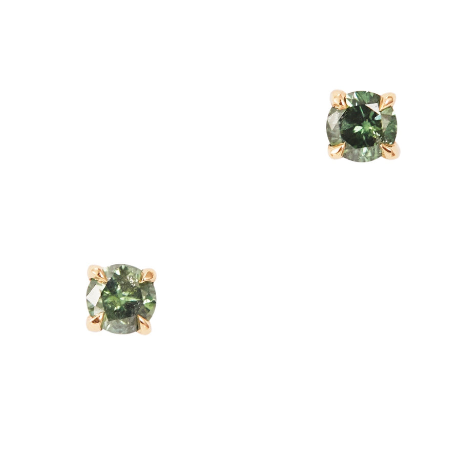 Green Diamond Studs