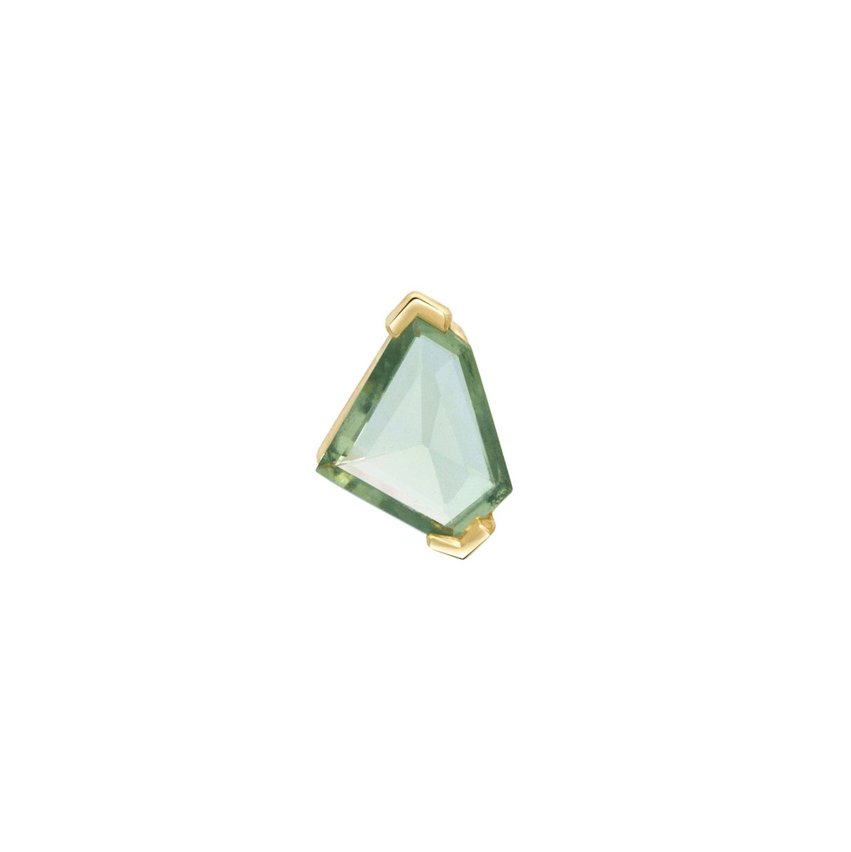 Ceylon Green Sapphire Contour Earring