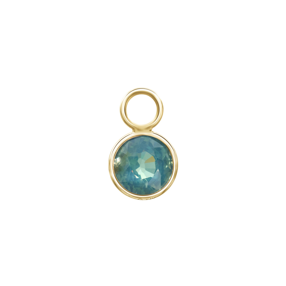 Green Sapphire Hoop Charm