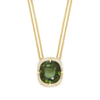 Green Tourmaline Aurora Supreme 18k gold handmade fine jewelry Necklace