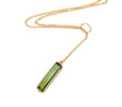 Green Tourmaline Lariat Bar Necklace 18k handmade fine jewelry