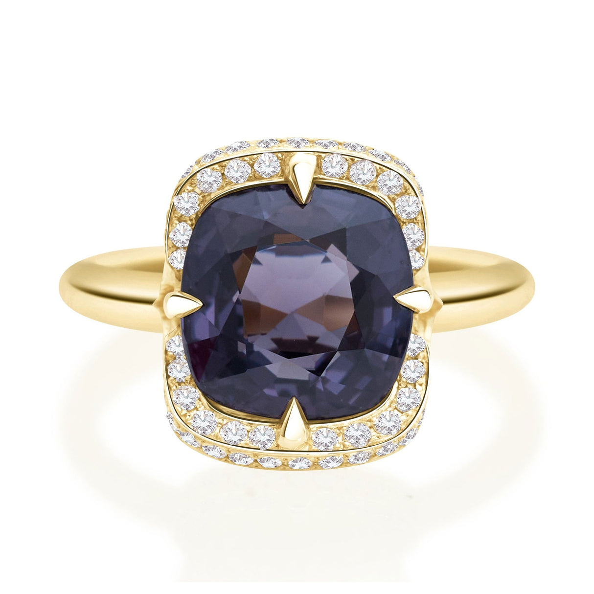 Grey Spinel Aurora Ring