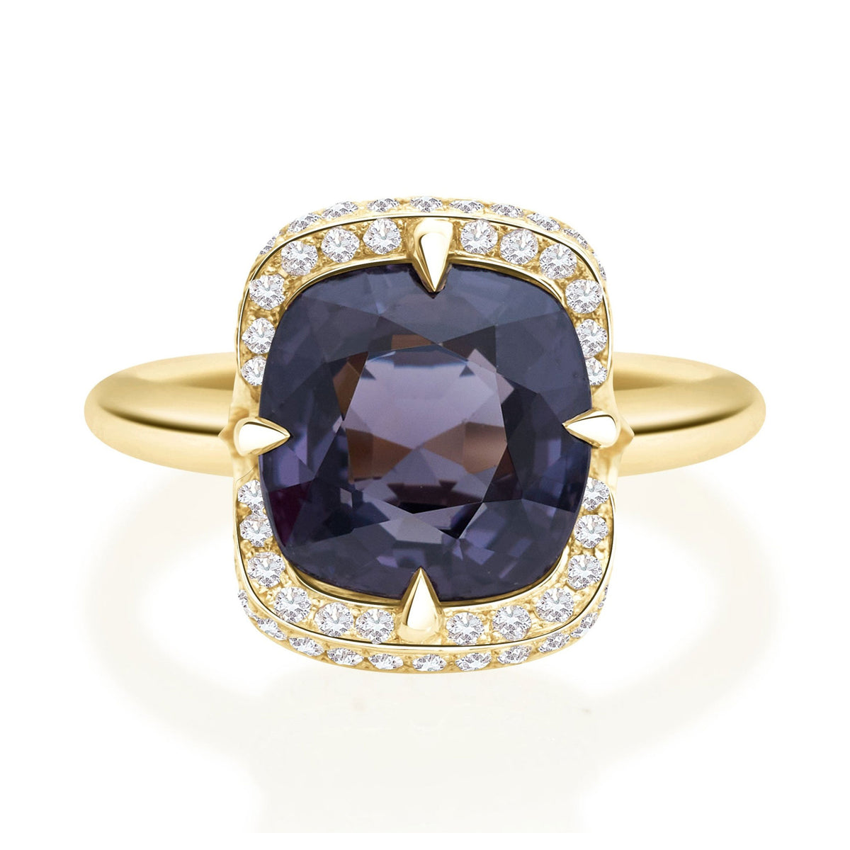 Grey Spinel Aurora Ring
