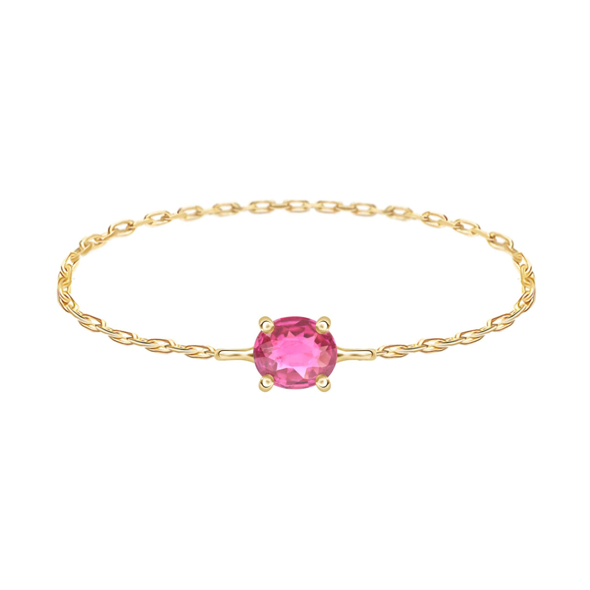 Hand Make Chain Ring 18K Stackable ring 4