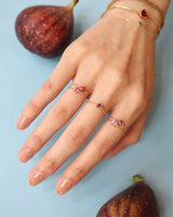 Hand Make Chain Ring 18K Stackable ring on model 1