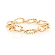 Hand Twisted Chain Ring 14k gold Stackable ring