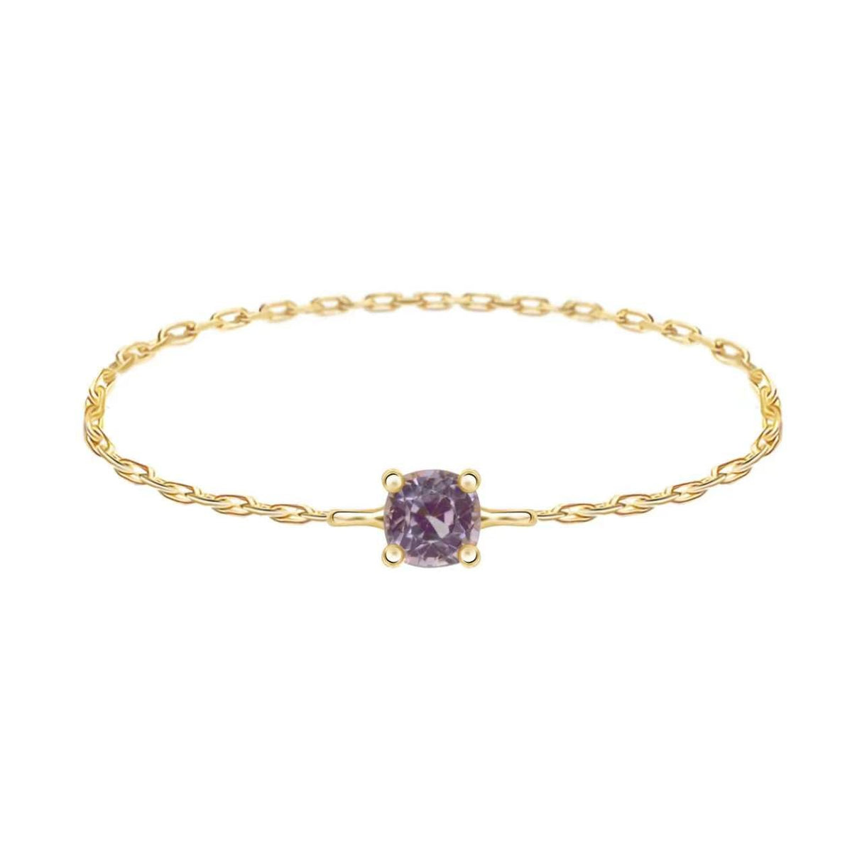 Handmade Chain Ring 18K Stackable ring 3