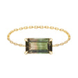 Handmade tourmaline Chain ring 18K Stackable ring