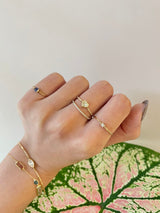 Diamond Heart Petite Circle Ring