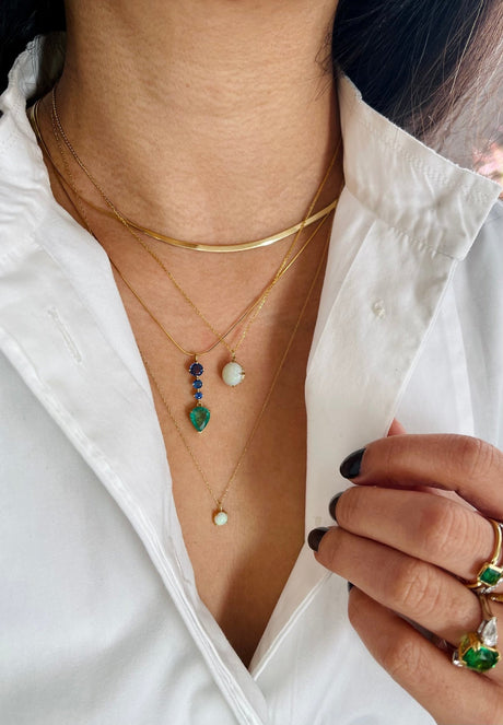 Herringbone Heart Necklace