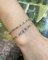Lilac Spinel & Lagoon Tourmaline Compass Bangle