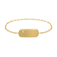 ID gemstone Chain Ring 14k gold Stackable ring