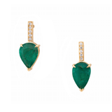 Emerald & Diamond Dewdrop Earrings