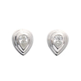 Platinum Diamond Frame Earrings