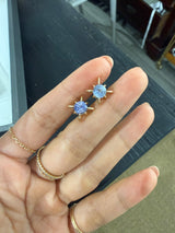 Ceylon Sapphire Starburst Earrings
