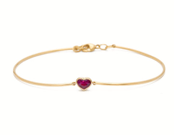 Ruby Heart Bangle