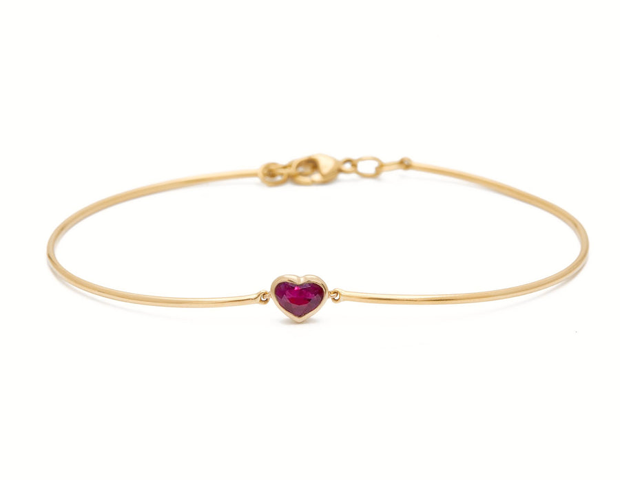 Ruby Heart Bangle