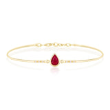 Ruby & Diamond Dewdrop Bangle
