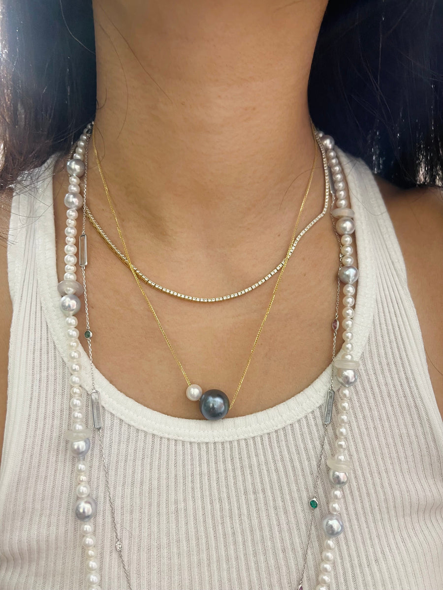 Tahitian Pearl duo necklace