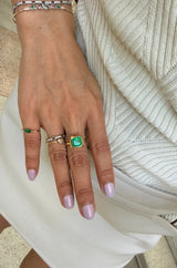 Colombian Emerald Nouveau Ring
