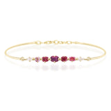 Purple & Red Spinels Compass Bangle