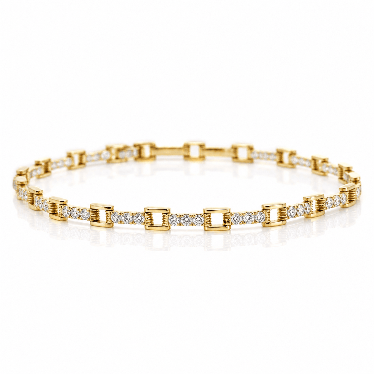 Platinum Diamond Links Tennis Bracelet