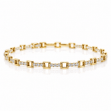 Platinum Diamond Links Tennis Bracelet
