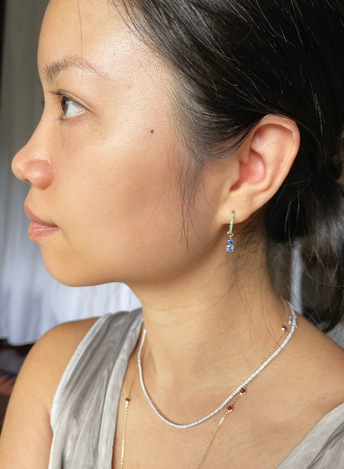 Gemstone Hoop Charms