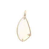 Opal pendent necklace with white diamond