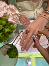 Pastel Watermelon Tourmaline Supreme Bar Ring